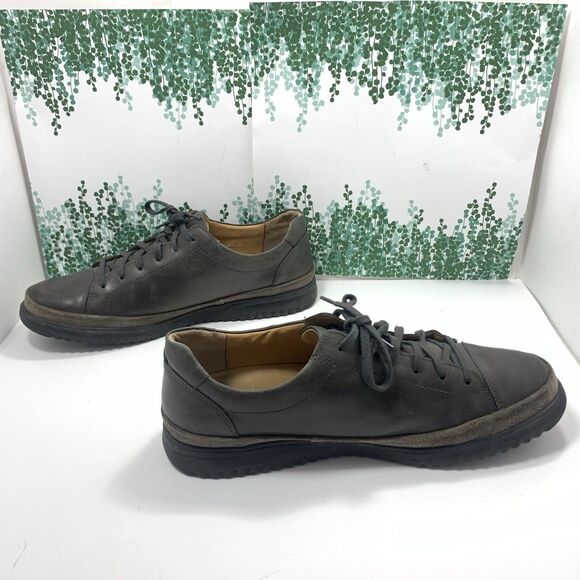 Mephisto Men\'s Gray Leather Casual Lace-Up Sneakers main image 12